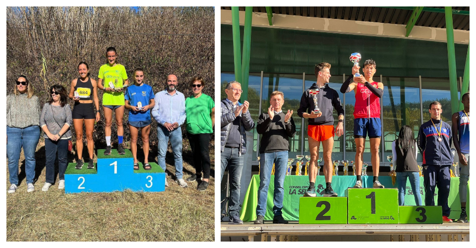 Podi femení Arenys i Podi masculí Santa Coloma de Farners