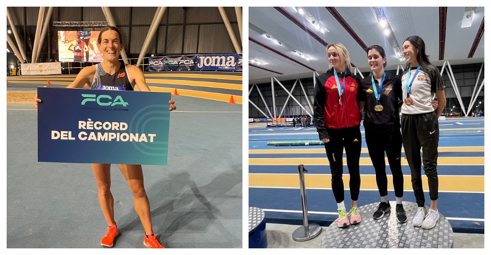 Esther Guerrero amb el RCAM i el podi de la llargada absoluta.