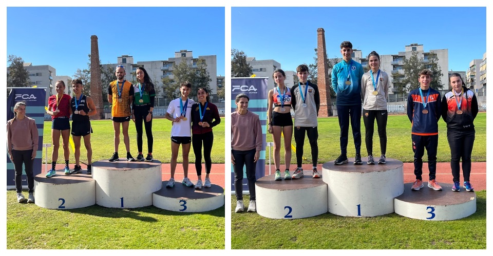Podi conjunt absolut campionat català. Foto FCA i Podi conjunt sub 20 5.000 m. Foto FCA