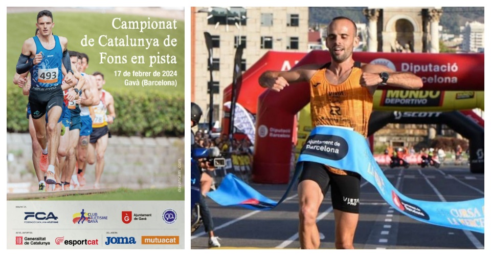 Cartell i Artur Bossy a la cursa de la Mercé. Foto Ajuntament Barcelona