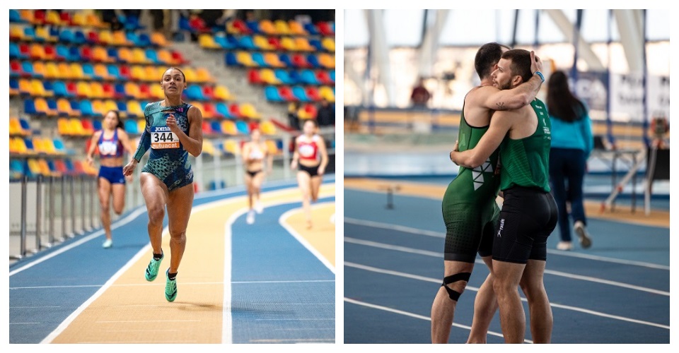 Jaël Bestué arribant a meta a Sabadell. Foto Avancam i Bernat Canet i Arnau Monne al Míting Catalunya. Foto FCA