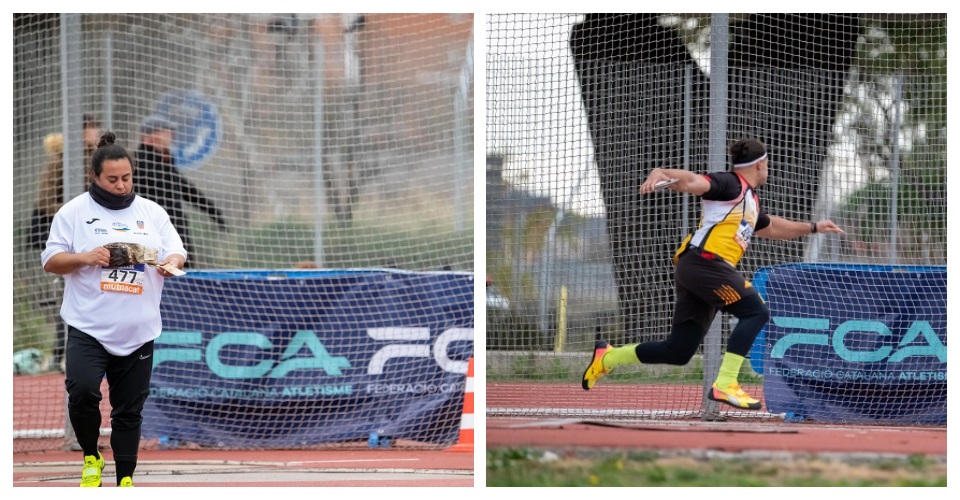 Laura Redondo i Aaron Solà a Santa Coloma. Foto Martín