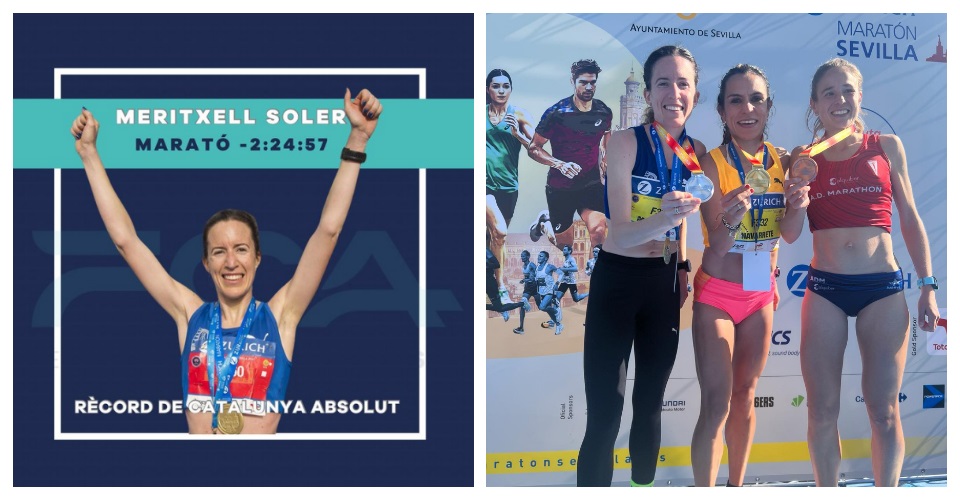 Meritxell Soler al podi del Campionat Espanya Marató. Foto RFEA