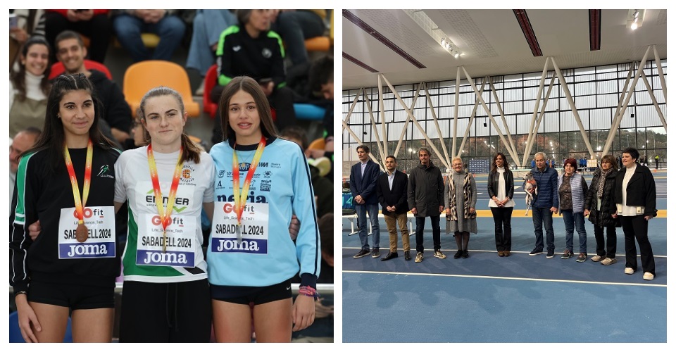 Zuzanna Bednarek al podi de l'alçada. Foto Chiqui Martín i Homenatge a Carme Valero. Foto FCA
