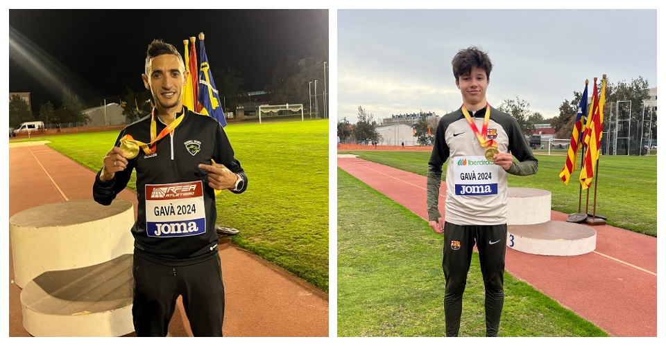 Ilias Fifa amb la medalla d'or. Foto FCA i Alsina amb la medalla d'or. Foto FCA