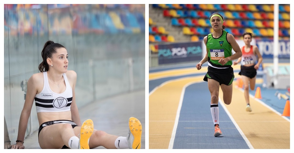Alba Benito al Campionat de Catalunya sub 16. Foto Carlos Guzman i Marc Benavent als 3.000 m. Foto Carlos Guzman