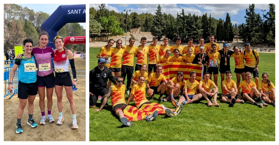 Podi Femení del Campionat de Catalunya trail. Foto FCA i Selecció catalana de trail. Foto FCA