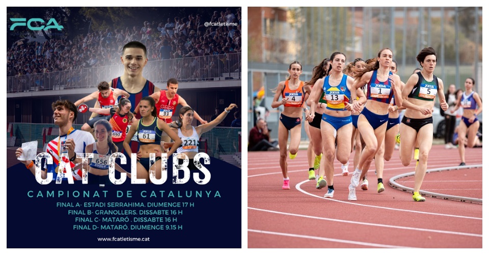 Cartell i El 800 m de la primera jornada a nivell femení. Foto Avancam