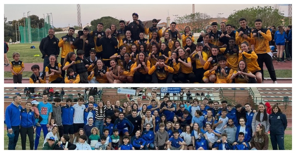 El CA Igualada guanyador de la Final B. Foto FCA i El CA Granollers a la final B a casa. Foto club