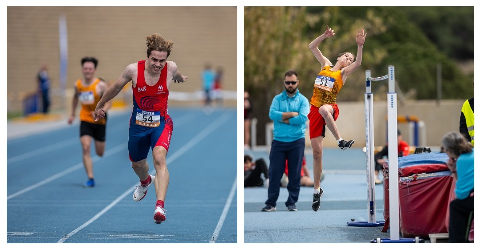 Ian Martínez als 200 mll. Foto Xavi Ballart i Adriana Alexandre a l'alçada. Foto Xavi Ballart