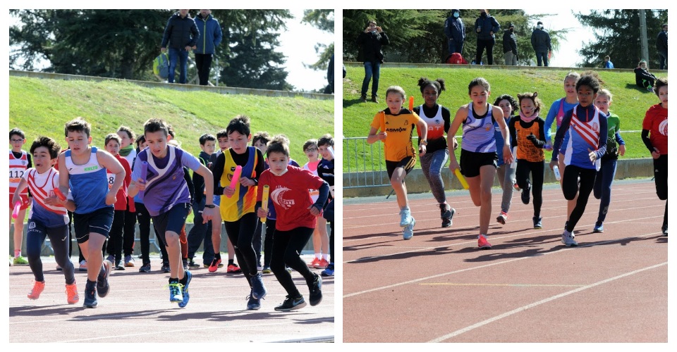 Un dels moments dels relleus masculins. Foto Eduard Ferran i Un moment del Campionat de relleus de fa dos cursos. Foto Eduard Ferran