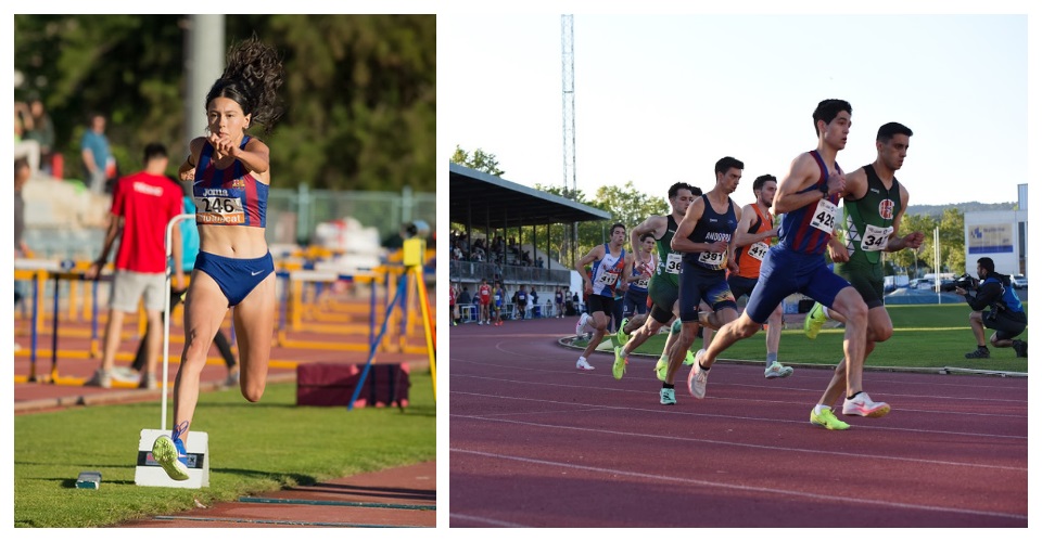 Elda Romeva en el triple salt. Foto Mikel Adell i Sortida del 1.500 m. Foto La Sansi