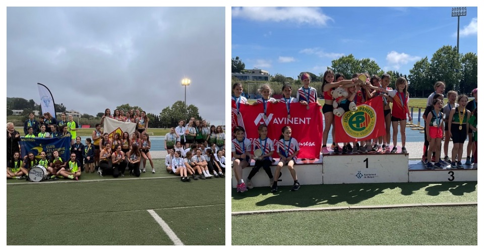 Podi sub 16 femení en la darrera prova del campionat. Foto FCA i Podi sub 10 femení amb el CE Penedès com a guanyador. Foto FCA