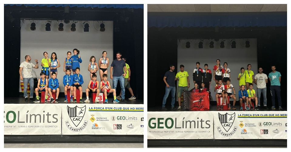 Podi sub 12 del Campionat Catalunya de trail. Foto FCA i Podi sub 14 del Campionat de trail. Foto FCA