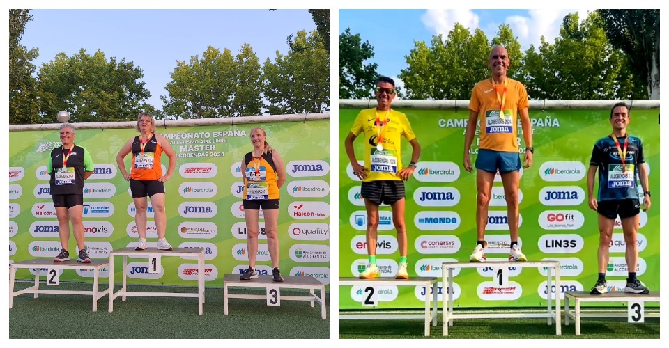 Beata Beltej i Maria José Descàrrega la podi i Reyes Estévez - Fotos FCA