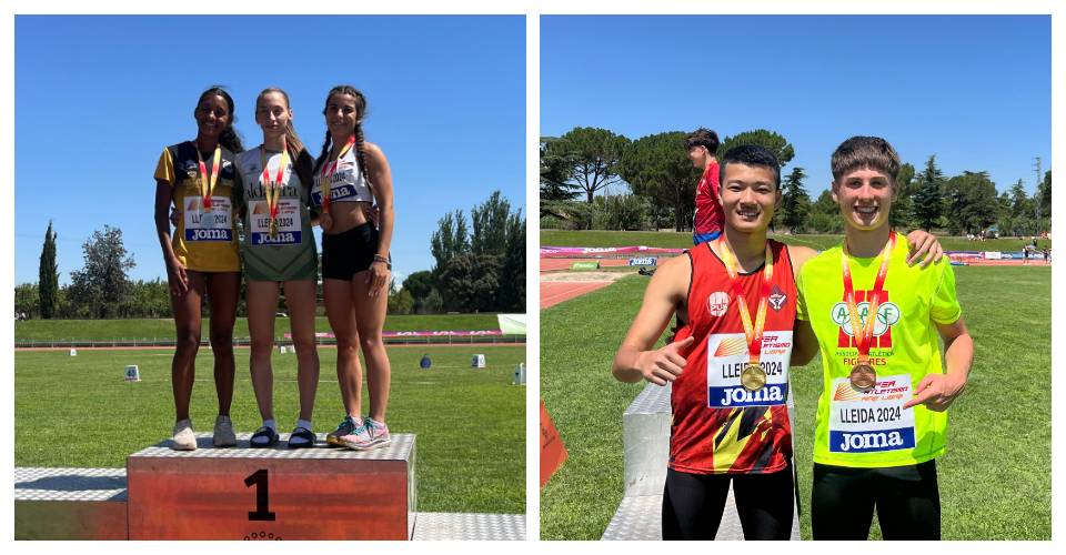 Triplet de 300 mll (Mariona Armero, Mabintou Camara i Berta Linares) i Doblet de 100 tanques (Qixiang Liu i Roger Pérez) - Fotos: FCA