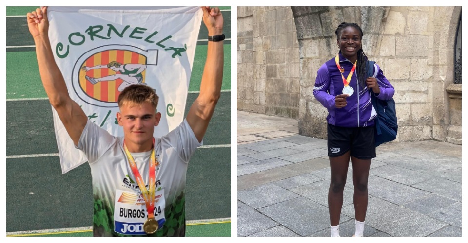 Pol Ferrer i Laurine Elisa Marimon - Fotos Cornellà At. i FCA