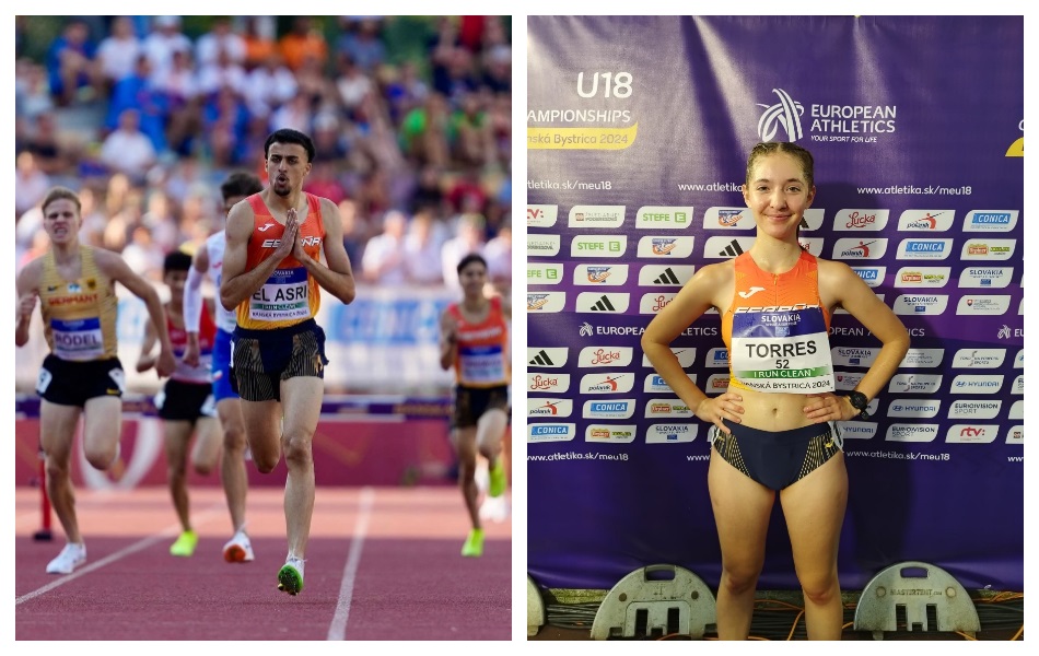 Bakr El Asri - Foto European Athletics i Gina Torres - Foto RFEA