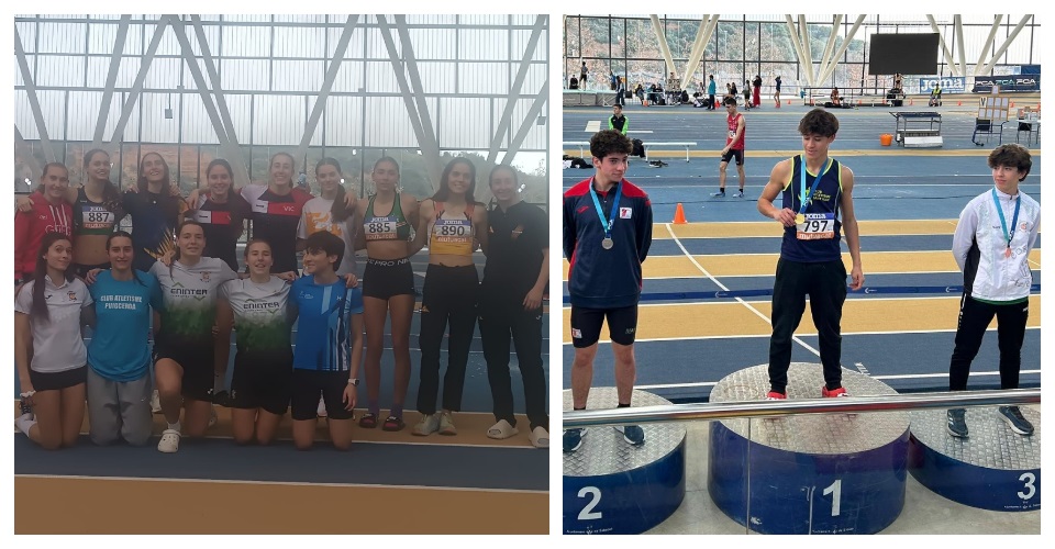 Les atletes de les combinades + Podi sub 16 masculí