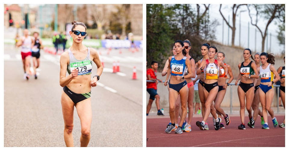 Paula Juàrez, una de les estrelles de la prova. Foto FAA. / Un moment de la marxa absoluta. Foto Alicia Pou