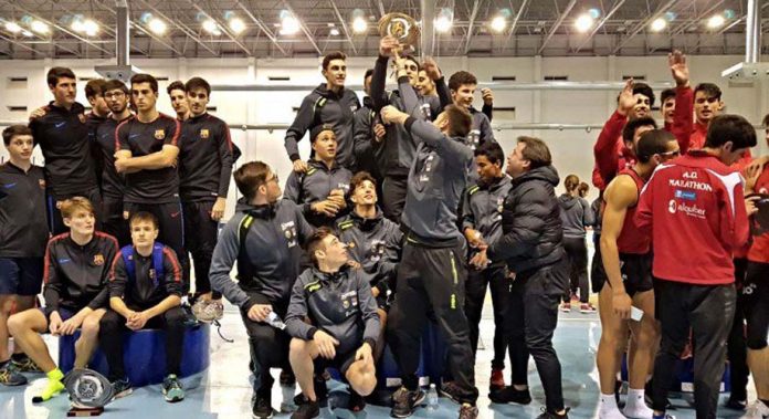 Podi masculí Campionat d'Espanya de Clubs Sub20 en pista coberta