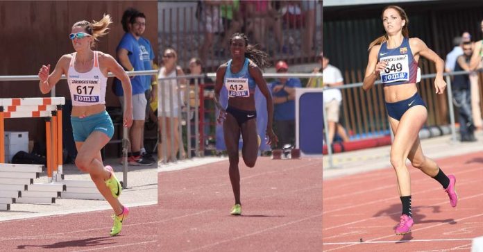 Estela Garcia, Aauri Bokesa i Carmen Sánchez